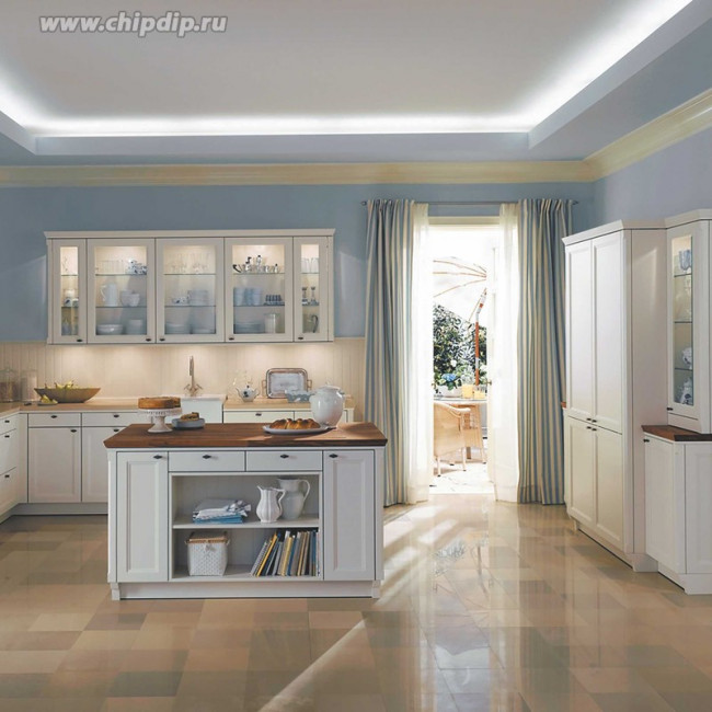 10-07, Набор светодиодной ленты, белый, 12В, 4.8Вт/м, 60SMD(3528)/m, 280Лм/м, IP20, 2.5м, с блоком питания