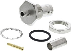 J01001A1379, 50 Straight Panel Mount, BNC Connector Bulkhead Fitting, jack, RG58 C/U J01001A1379, 50 Straight Panel Mount, BNC Connector Bulkhead Fitting, jack, RG58 C/U