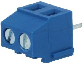 KLS2-125-3.81-02P-4S (DG381-3.81-02P), Клеммник винтовой, 2 контакта, шаг 3.81 мм