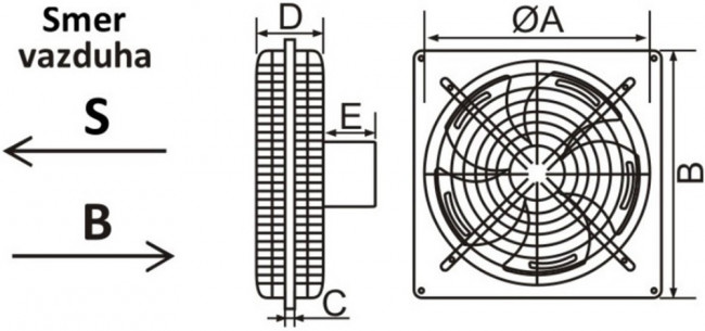 ВЕНТИЛЯТОР МНОГОФУНКЦИОНАЛЬНЫЙ МЕТАЛЛИЧЕСКИЙ MF300G-34S приточный