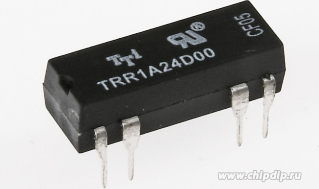 TRR-1A-24-D-00-R, герконовое DIP, 24VDC, 1А, 1замыкание / 19.6*6.9мм