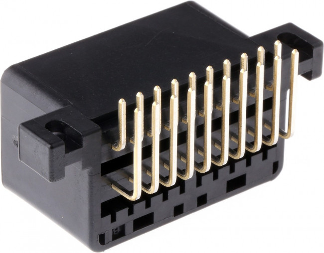 175975-2, Automotive Connectors RCPT/CAP 20P DL R/A BLK