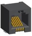 73305-111LF, RJ45 Modular Jack, Input Output Connectors, CAT 3, Standard, 6P6C, Right Angle, Surface Mount, without Shield, 1 Port