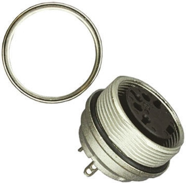 C091 31G012 200 2, Circular DIN Connectors Female recpt Rear MT