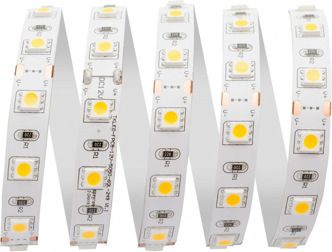 00-16 Светодиодная лента 12В, 14,4Вт/м, smd5050, 60д/м, IP20, 700Лм/м, подложка 10мм, 5м, 3000К. 00-16 Светодиодная лента 12В, 14,4Вт/м, smd5050, 60д/м, IP20, 700Лм/м, подложка 10мм, 5м, 3000К.