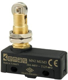 MN2MUM3, Микропереключатель 10А 250VAC с плунжером
