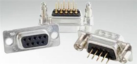 163A18629X, D-Sub Standard Connectors DSUB SOLDER PIN ANG 7.19mmPREC MCHND CNT