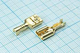 Клемма гнездо 6,4x0,8, 0,4, S0,5-0,8, латунь; №15028 клемма гн 6,4x0,8\0,4\ S0,5-0,8\лат\\\\