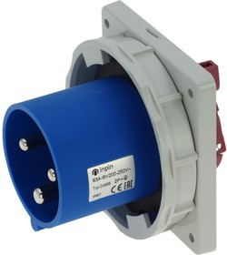 Встраиваемая вилка 63A/230V/1P+N+E/IP67, фланец 106x110 CA836