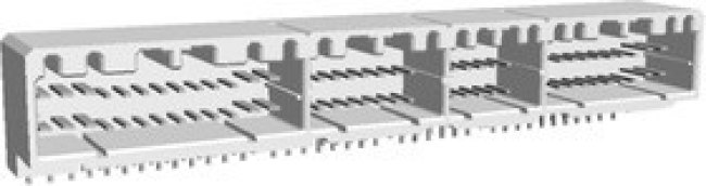 178780-1, MULTILOCK 040/070 Female Connector Housing, 76 Way, 2 Row Right Angle 178780-1, MULTILOCK 040/070 Female Connector Housing, 76 Way, 2 Row Right Angle