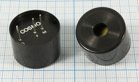 Излучатель звука пьезокерамический без генератора с обратной связью, Резонансная 4кГц обрсв зп 24x17