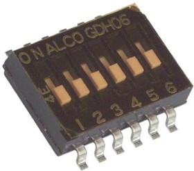 GDH06S04, DIP Switches / SIP Switches Half Pitch 6 Pos