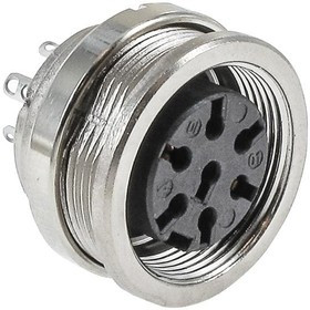 T 3478 018, Circular DIN Connectors 7 Pin female;Gold Front Mount T 3478 018, Circular DIN Connectors 7 Pin female;Gold Front Mount