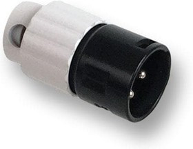 AAA3MBYYLP, XLR Connectors AAA Low Profile 3pin M black w/ yellow