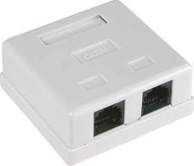 HCT-401 (FD-6166) ( 03-0151), Розетка 8P8C (RJ45) компьютерная двойная неэкранированная 5cat