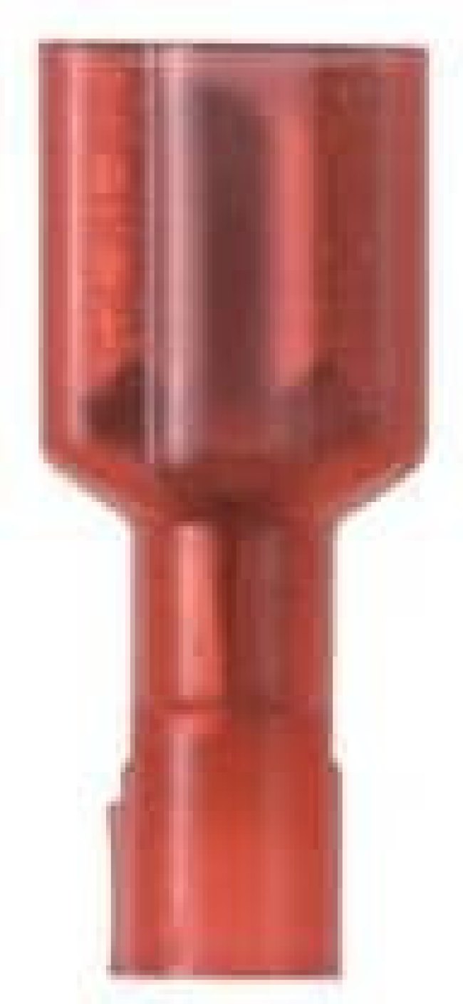 DNF18-187FIB-C, FEMALE DISCONNECT, 4.8MM, 22-18AWG, RED