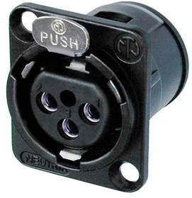 NC3FD-V-BAG, XLR Connectors 3P XLR Rcpt Blck Vert PCB