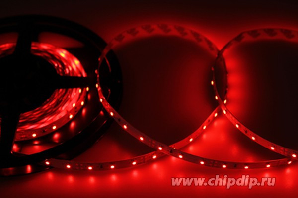 141-331, Лента светодиодная 12В, SMD2835, 4,8Вт/м, 60 LED/м, красный, 8мм, 5м, IP20 141-331, Лента светодиодная 12В, SMD2835, 4,8Вт/м, 60 LED/м, красный, 8мм, 5м, IP20