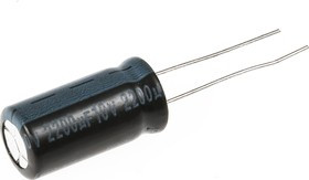 ECAP (К50-35), 2200 мкФ, 10 В, 105°C, Конденсатор электролитический алюминиевый ECAP (К50-35), 2200 мкФ, 10 В, 105°C, Конденсатор электролитический алюминиевый