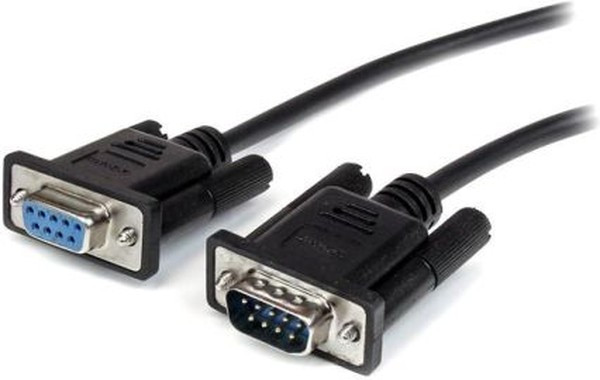 MXT1003MBK, Male 9 Pin D-sub to Female 9 Pin D-sub Serial Cable, 3m PVC