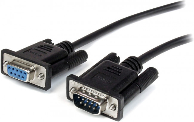 MXT1003MBK, Male 9 Pin D-sub to Female 9 Pin D-sub Serial Cable, 3m PVC