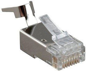 Коннектор Hyperline (PLUG-8P8C-UV- C6-TW-SH-10) FTP кат.6 RJ45 (упак.:10шт)