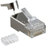 Коннектор Hyperline (PLUG-8P8C-UV- C6-TW-SH-10) FTP кат.6 RJ45 (упак.:10шт) Коннектор Hyperline (PLUG-8P8C-UV- C6-TW-SH-10) FTP кат.6 RJ45 (упак.:10шт)