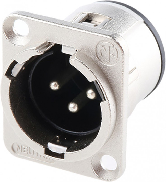 NC3MD-V, Аудио разъем XLR, 3 контакт(-ов), Штекер, Монтаж в Панель, Контакты с Покрытием из Золота