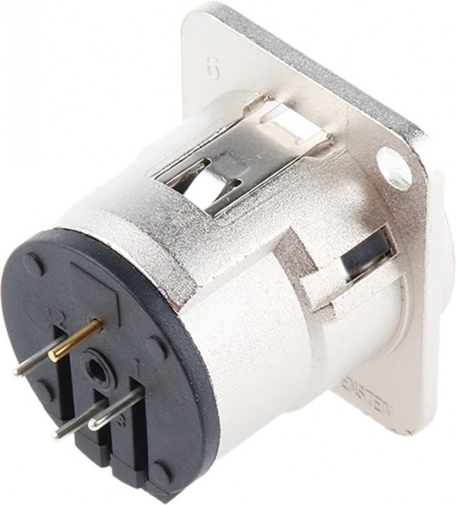 NC3MD-V, Аудио разъем XLR, 3 контакт(-ов), Штекер, Монтаж в Панель, Контакты с Покрытием из Золота