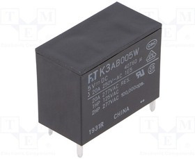 FTR-K3AB005W, Реле: электромагнитное, SPST-NO, Uобмотки: 5ВDC, 25А, Серия: FTR-K3