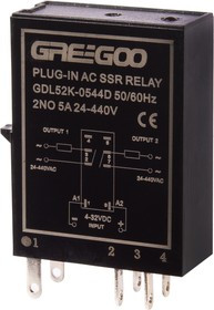 GDL52K-0544D, Реле твердотельное 2зам. 4-32VDC 5A