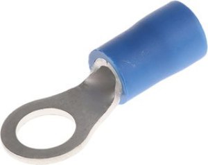 FVWS2-M5, FV Insulated Ring Terminal, 5mm Stud Size, 1mm² to 2.6mm² Wire Size, Blue FVWS2-M5, FV Insulated Ring Terminal, 5mm Stud Size, 1mm² to 2.6mm² Wire Size, Blue