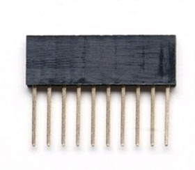 DS1023-30 1x10 for Arduino (PBS10), Гнездо на плату 2.54мм 1х10pin прямое L=11.5mm