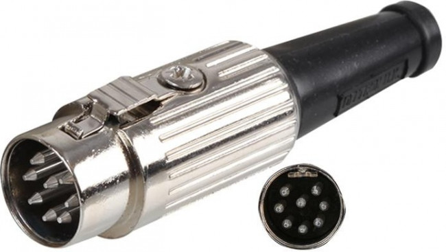 590-0800, Circular DIN Connectors PLUG NICKEL 8 PIN 590-0800, Circular DIN Connectors PLUG NICKEL 8 PIN