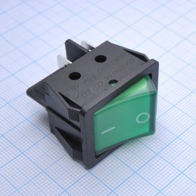 DS KCD4-201N зеленый 25А, 2 положения клавиши, 2 группы на замыкание DS KCD4-201N зеленый 25А, 2 положения клавиши, 2 группы на замыкание