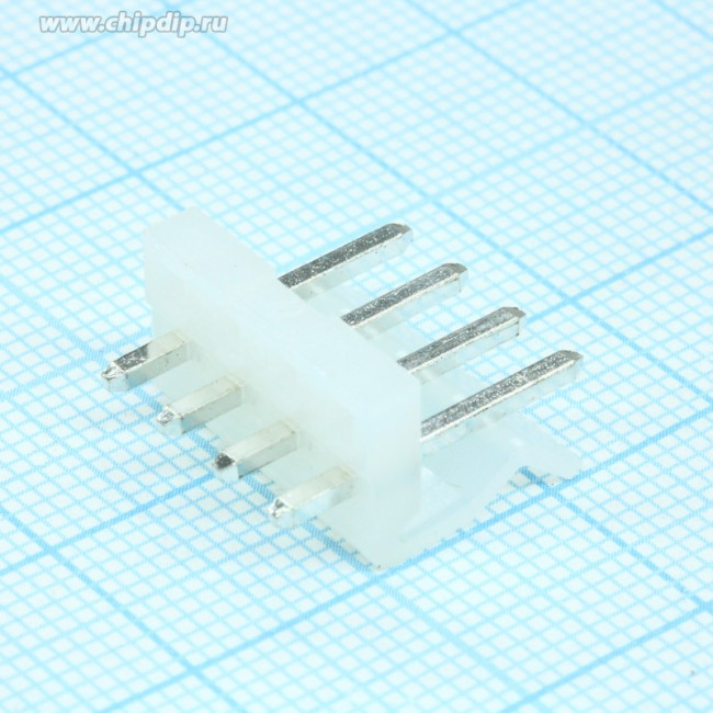 PWL- 4 (DS1072-4 M), Вилка на плату 3.96мм 4pin прямая