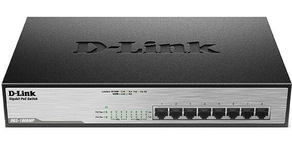 DGS-1008MP, DGS-1008MP, Smart, Unmanaged 8 Port Ethernet Switch With PoE