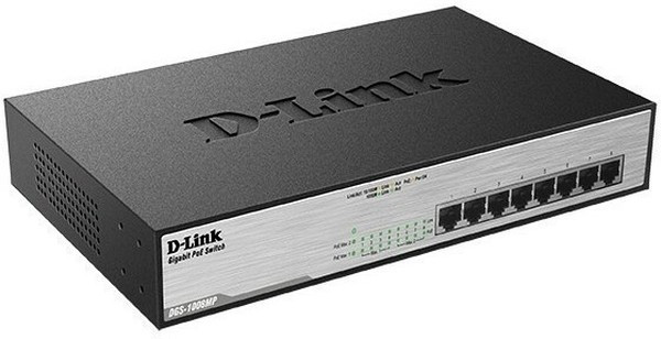 DGS-1008MP, DGS-1008MP, Smart, Unmanaged 8 Port Ethernet Switch With PoE