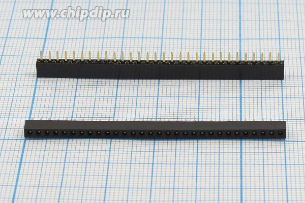 Разъем PBS2-1x30 розетка, шаг P2.0, контакты 30P, h-4.5, монтаж на плату