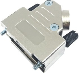 MP002020, Корпус D Sub, DE, 45°, АБС, корпус с никелевым покрытием