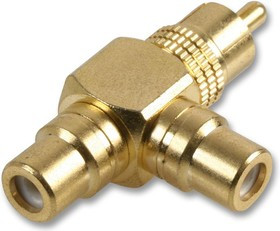 PSG03205, ADAPTOR, 2 TO 1 PHONO, GOLD