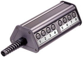 Neutrik NSB2B-12/4 распред. коробка 12 XLR female входов, 4 XLR male выхода, трапецевидная конструкция.