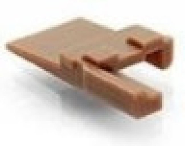 AW2P-D, WEDGELOCK, BROWN, THERMOPLASTIC, 2POS