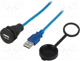 1310-1018-02, Кабель / адаптер, гнездо USB A,вилка USB A, 1310, USB 2.0, IP67