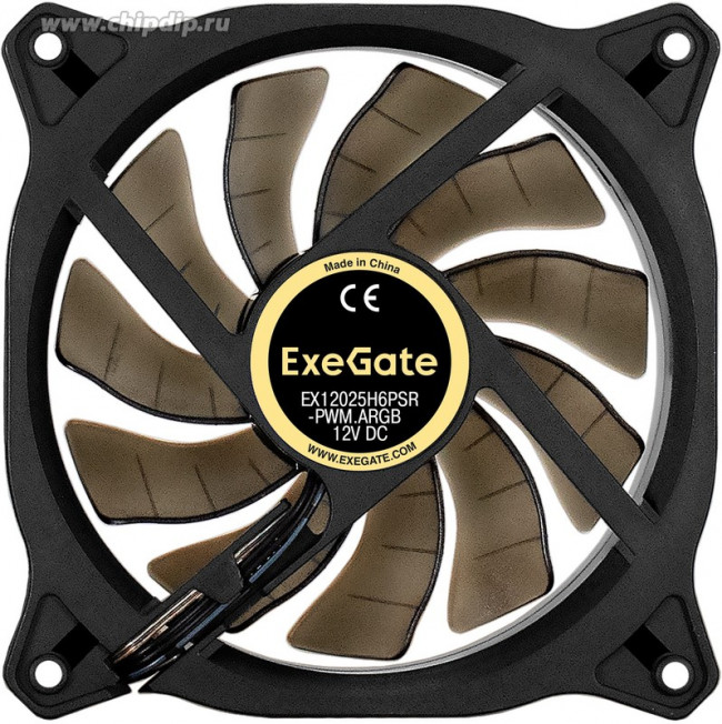EX295973RUS, Вентилятор 12В DC с подсветкой ExeGate EX12025H6PSR-PWM.ARGB (120x120x25 мм, Hydraulic bearing (гидродинамический), 6pin, 1200R EX295973RUS, Вентилятор 12В DC с подсветкой ExeGate EX12025H6PSR-PWM.ARGB (120x120x25 мм, Hydraulic bearing (гидродинамический), 6pin, 1200R