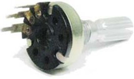 Резистор переменный, поворотный 100кОм, линейность B, YRV-17N4