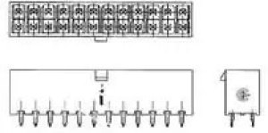 1-1586037-6, Headers &amp; Wire Housings VERT HDR NO PEGS 16P