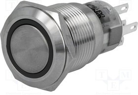 V19-11R-24R-S, Переключатель: антивандальный, Пол: 2, SPDT, 0,5A/220ВAC, 1A/24ВDC