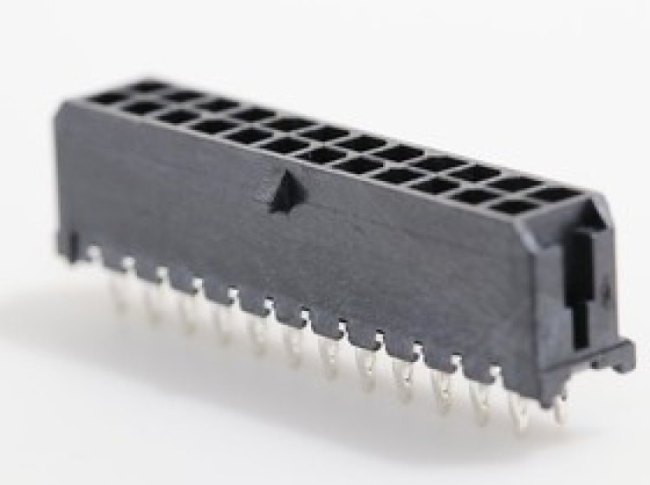 0449142401, Conn Power HDR 24 POS 3mm Press Fit ST Thru-Hole 24 Terminal 1 Port Micro-Fit 3.0 CPI™ Tray