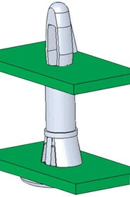 RLCBSRE-10-01, PCB Support, Reverse Lock, Nylon, 15.9 mm Height, 40 Pack